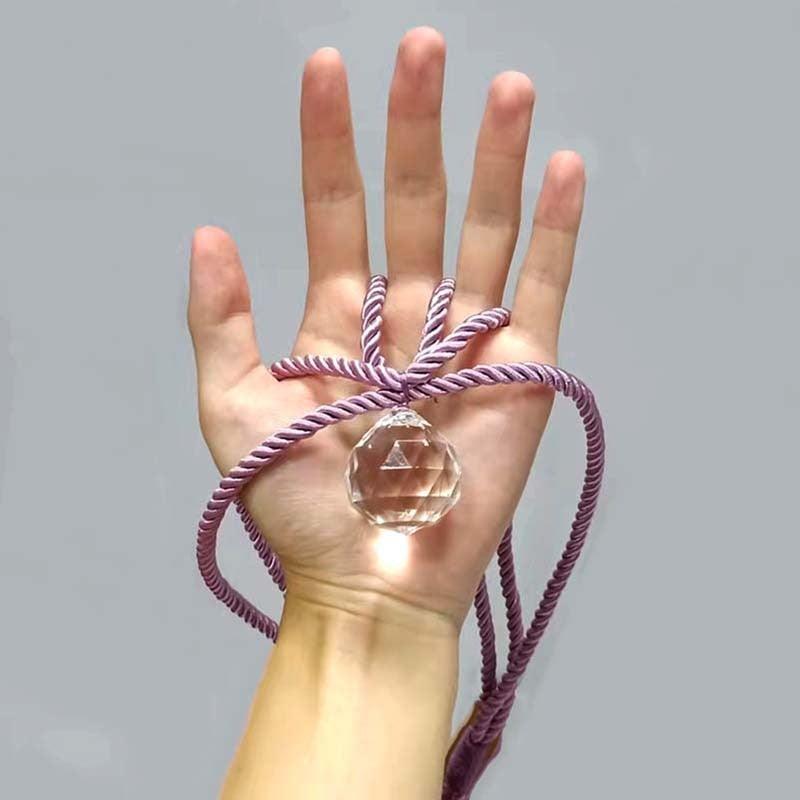 Crystal Bead Curtain Tieback Bling Diamond Bandage Rope Accessories Curtains Holder Buckle Tie Home Decorative Tieback Flower Curtain Clips Buckle with Stretchy Wire Rope For Home Office Decoration Stevvex