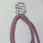 Crystal Bead Curtain Tieback Bling Diamond Bandage Rope Accessories Curtains Holder Buckle Tie Home Decorative Tieback Flower Curtain Clips Buckle with Stretchy Wire Rope For Home Office Decoration Stevvex