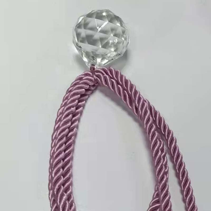 Crystal Bead Curtain Tieback Bling Diamond Bandage Rope Accessories Curtains Holder Buckle Tie Home Decorative Tieback Flower Curtain Clips Buckle with Stretchy Wire Rope For Home Office Decoration Stevvex