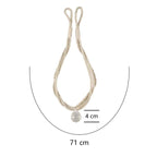 Crystal Bead Curtain Tieback Bling Diamond Bandage Rope Accessories Curtains Holder Buckle Tie Home Decorative Tieback Flower Curtain Clips Buckle with Stretchy Wire Rope For Home Office Decoration Stevvex