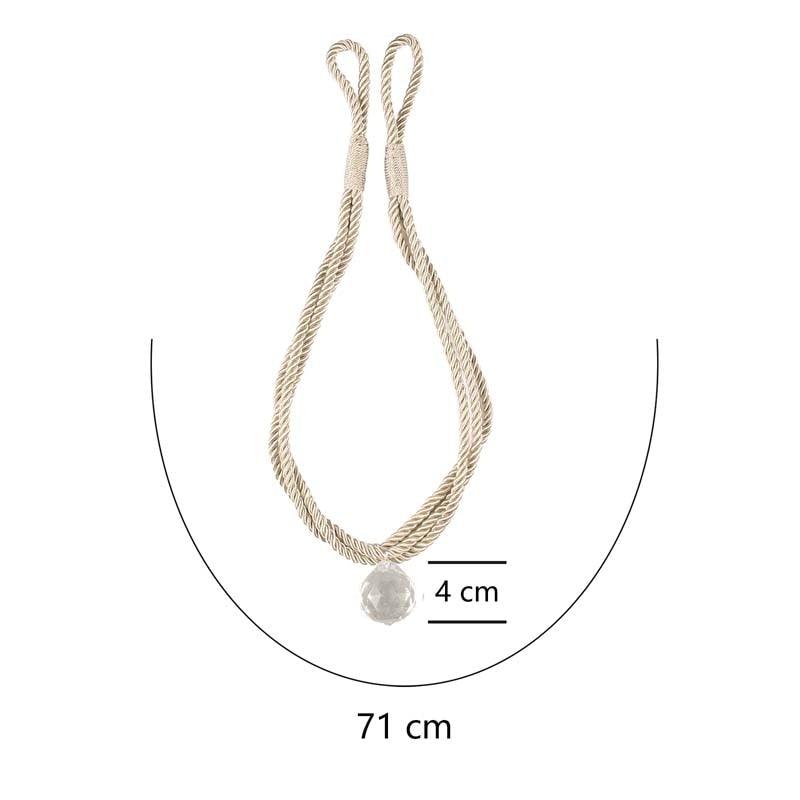 Crystal Bead Curtain Tieback Bling Diamond Bandage Rope Accessories Curtains Holder Buckle Tie Home Decorative Tieback Flower Curtain Clips Buckle with Stretchy Wire Rope For Home Office Decoration Stevvex