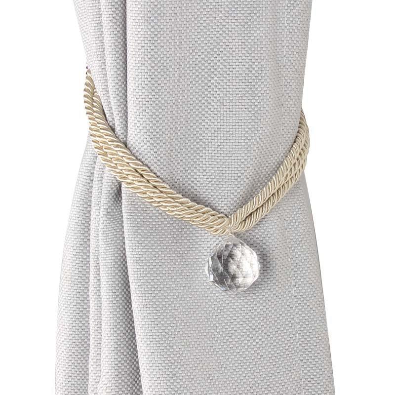 Crystal Bead Curtain Tieback Bling Diamond Bandage Rope Accessories Curtains Holder Buckle Tie Home Decorative Tieback Flower Curtain Clips Buckle with Stretchy Wire Rope For Home Office Decoration Stevvex