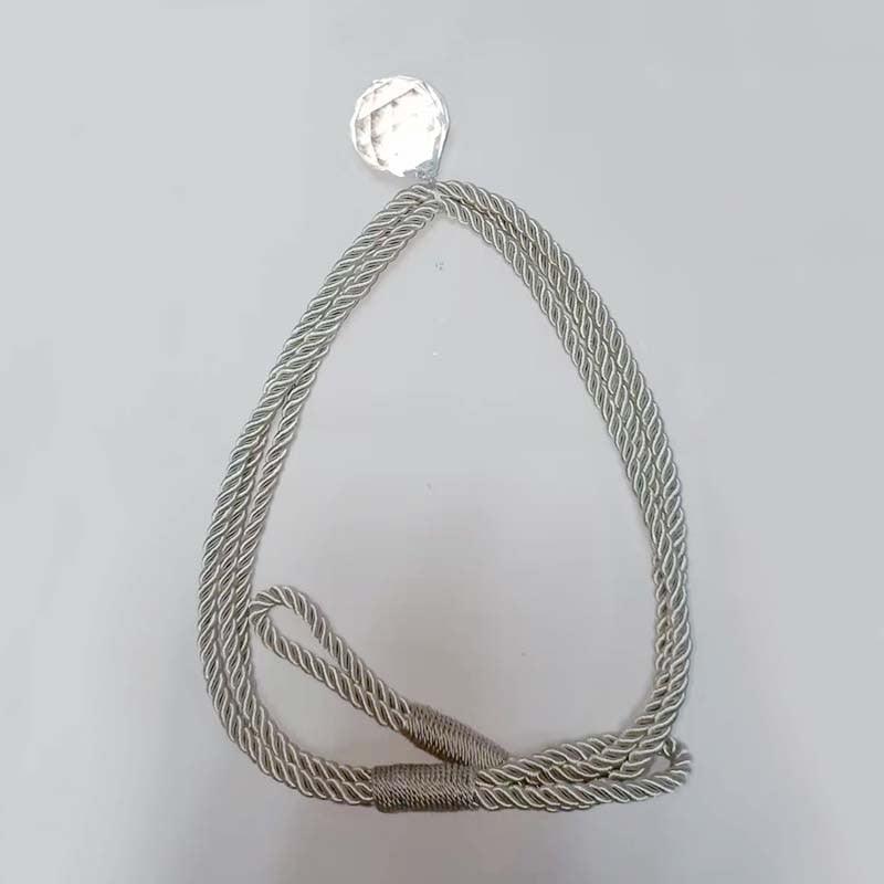Crystal Bead Curtain Tieback Bling Diamond Bandage Rope Accessories Curtains Holder Buckle Tie Home Decorative Tieback Flower Curtain Clips Buckle with Stretchy Wire Rope For Home Office Decoration Stevvex