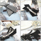 Crystal Big Bow Barrettes Hair Clips For Women Ponytail Holder Girls Hair Accessories Rhinestone Hairpins Fashion Hairgrips Band Accessories For Party