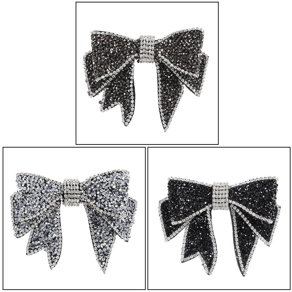 Crystal Big Bow Hair Clips For Women Girls Hair Accessories Rhinestone Hairpins Plastic Hairgirps Retro Barrette Headwear Gorgeous Hair Accessories For Women Stevvex