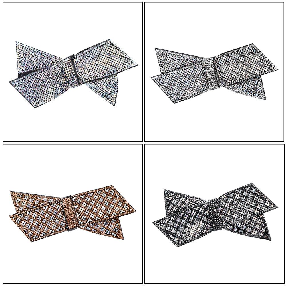 Crystal Big Bow Hair Clips For Women Girls Hair Accessories Rhinestone Hairpins Plastic Hairgirps Retro Barrette Headwear Gorgeous Hair Accessories For Women Stevvex