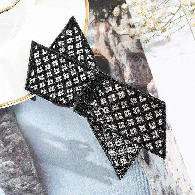 Crystal Big Bow Hair Clips For Women Girls Hair Accessories Rhinestone Hairpins Plastic Hairgirps Retro Barrette Headwear Gorgeous Hair Accessories For Women Stevvex