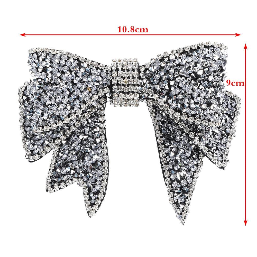 Crystal Big Bow Hair Clips For Women Girls Hair Accessories Rhinestone Hairpins Plastic Hairgirps Retro Barrette Headwear Gorgeous Hair Accessories For Women Stevvex