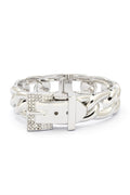 Crystal Buckle Chain Bangle Gold Plated Statement Bracelet