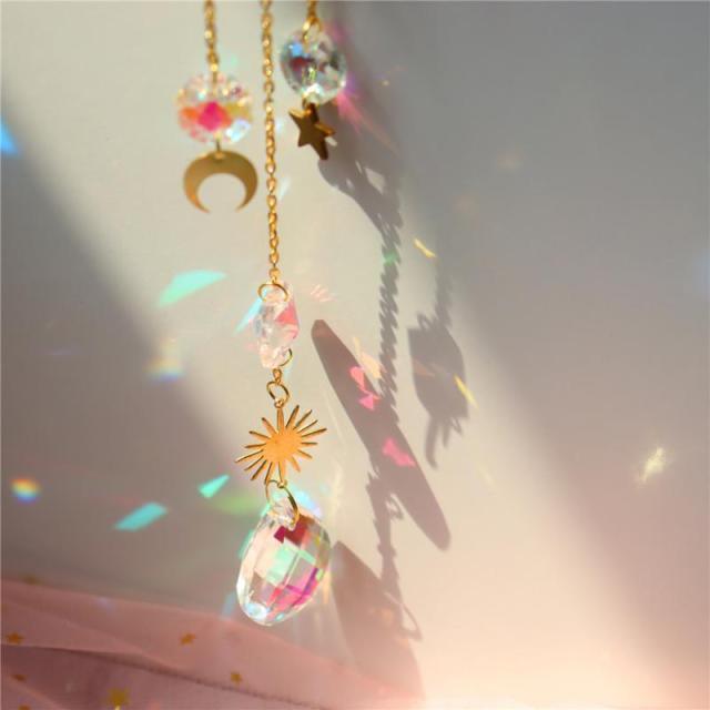 Crystal Dream Wind Chimes Dream Catcher Gifts Wall Hanging Home Decoration Window Wind Spinner OrnamentFor Bedroom Living Room Decoration Creative Girls Gifts Photography Stevvex