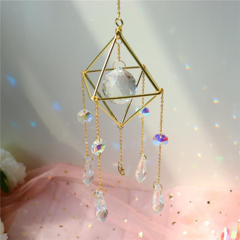 Crystal Dream Wind Chimes Dream Catcher Gifts Wall Hanging Home Decoration Window Wind Spinner OrnamentFor Bedroom Living Room Decoration Creative Girls Gifts Photography Stevvex
