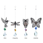 Crystal Garden Sun-catcher Hanging Crystals Prisms Ornament For Window Glass Chandelier Solar Hummingbird Owl Wind Chimes Rainbow Chaser  Garden Hanging  Curtain Pendant Home Decor Gift Boxed Sun Catcher Gift Idea For Mom Friends Grandma Hummingbird Stevvex