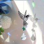 Crystal Garden Sun-catcher Hanging Crystals Prisms Ornament For Window Glass Chandelier Solar Hummingbird Owl Wind Chimes Rainbow Chaser  Garden Hanging  Curtain Pendant Home Decor Gift Boxed Sun Catcher Gift Idea For Mom Friends Grandma Hummingbird Stevvex