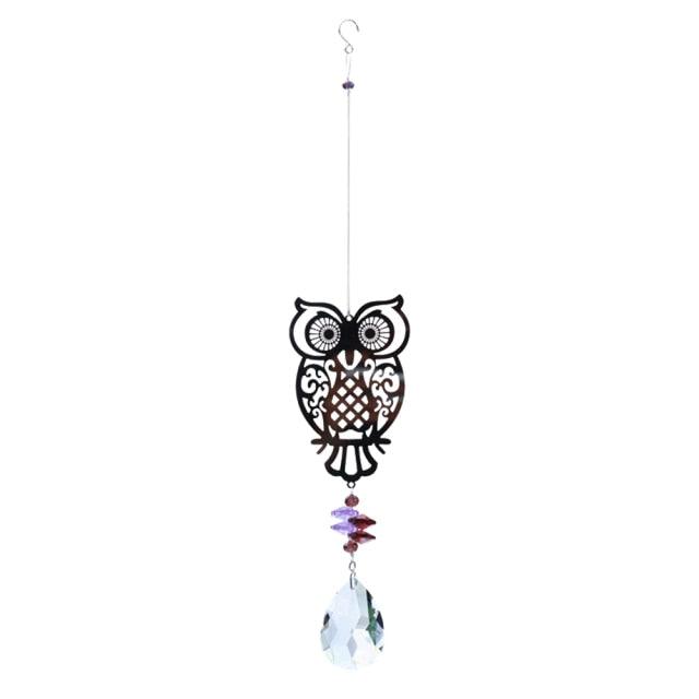 Crystal Garden Sun-catcher Hanging Crystals Prisms Ornament For Window Glass Chandelier Solar Hummingbird Owl Wind Chimes Rainbow Chaser  Garden Hanging  Curtain Pendant Home Decor Gift Boxed Sun Catcher Gift Idea For Mom Friends Grandma Hummingbird Stevvex