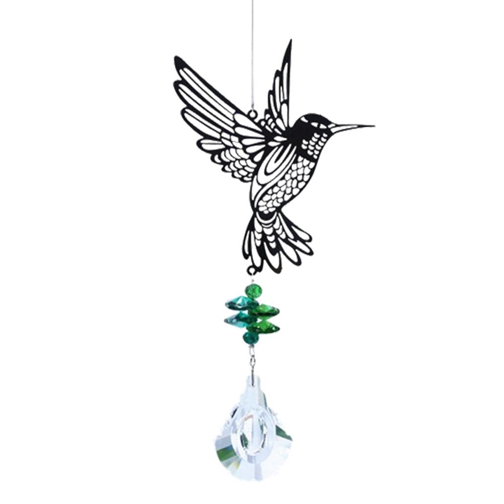 Crystal Garden Sun-catcher Hanging Crystals Prisms Ornament For Window Glass Chandelier Solar Hummingbird Owl Wind Chimes Rainbow Chaser  Garden Hanging  Curtain Pendant Home Decor Gift Boxed Sun Catcher Gift Idea For Mom Friends Grandma Hummingbird Stevvex