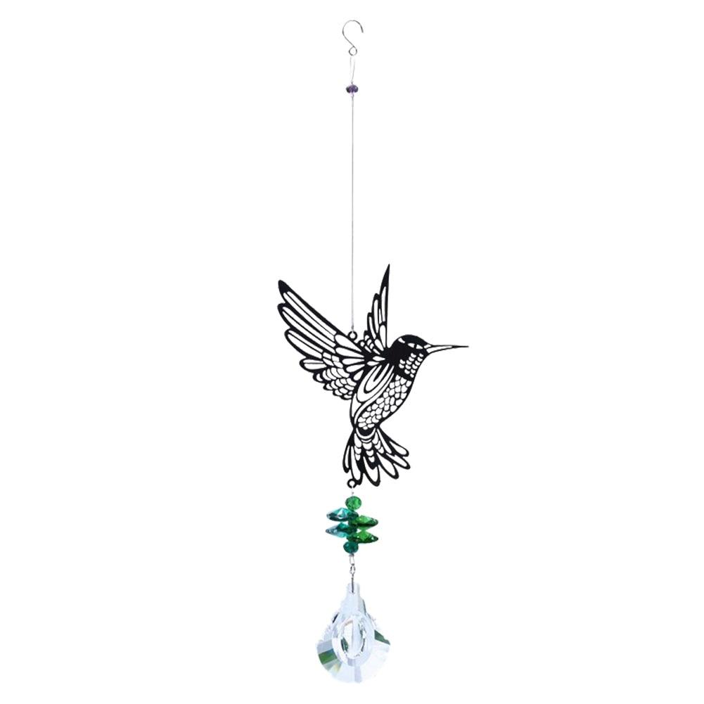 Crystal Garden Sun-catcher Hanging Crystals Prisms Ornament For Window Glass Chandelier Solar Hummingbird Owl Wind Chimes Rainbow Chaser  Garden Hanging  Curtain Pendant Home Decor Gift Boxed Sun Catcher Gift Idea For Mom Friends Grandma Hummingbird Stevvex