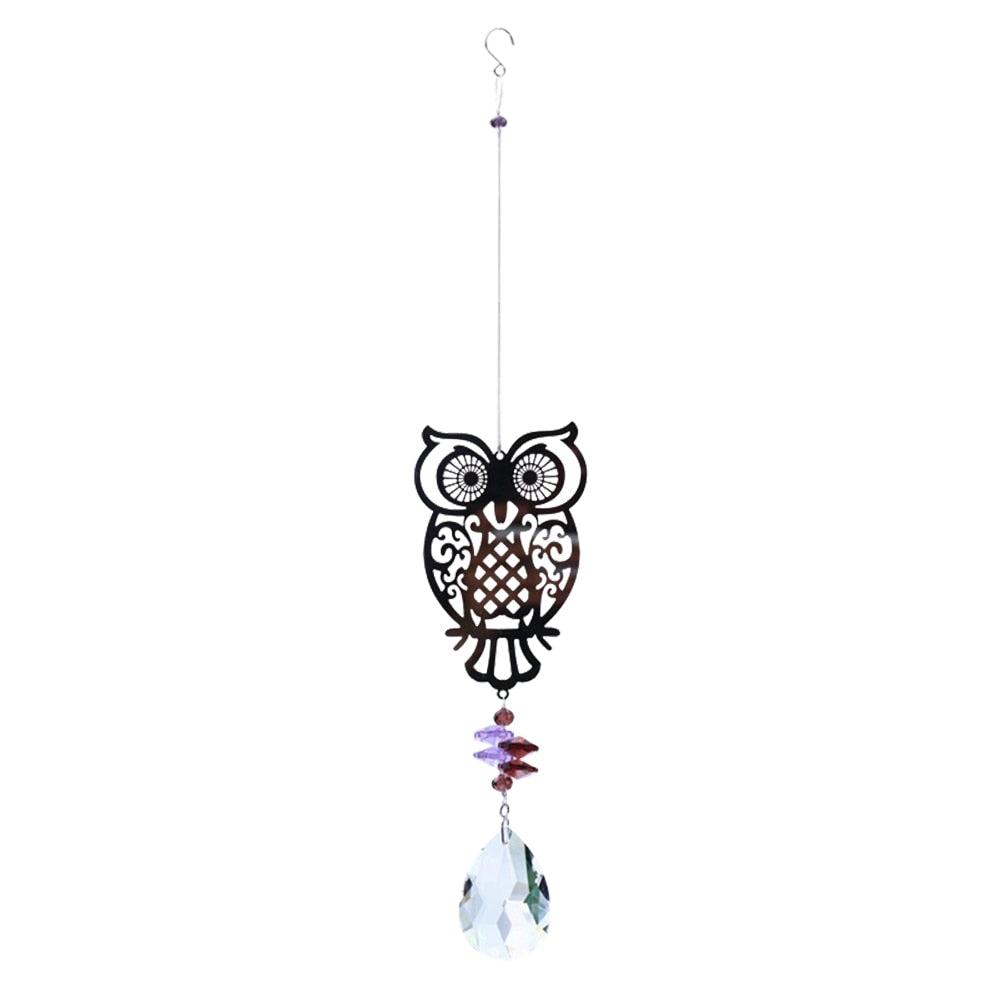 Crystal Garden Sun-catcher Hanging Crystals Prisms Ornament For Window Glass Chandelier Solar Hummingbird Owl Wind Chimes Rainbow Chaser  Garden Hanging  Curtain Pendant Home Decor Gift Boxed Sun Catcher Gift Idea For Mom Friends Grandma Hummingbird Stevvex