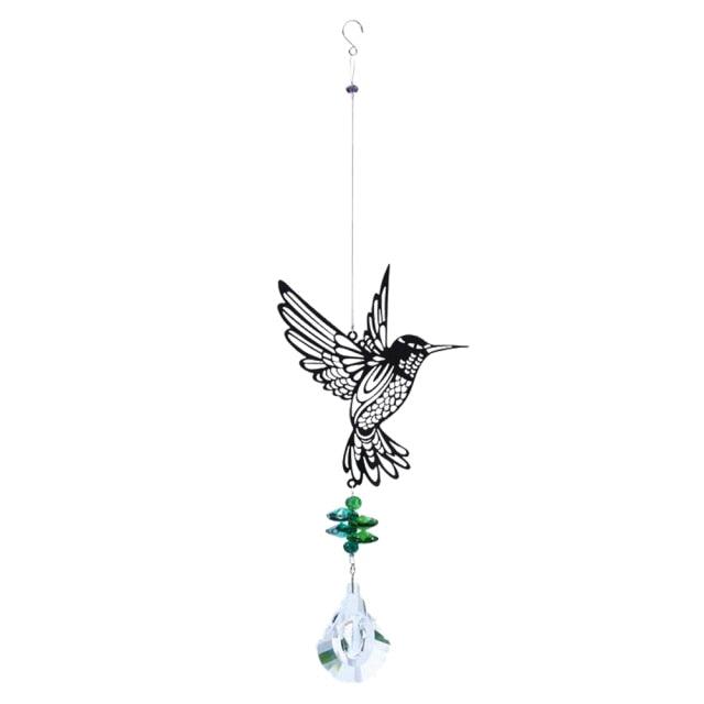 Crystal Garden Sun-catcher Hanging Crystals Prisms Ornament For Window Glass Chandelier Solar Hummingbird Owl Wind Chimes Rainbow Chaser  Garden Hanging  Curtain Pendant Home Decor Gift Boxed Sun Catcher Gift Idea For Mom Friends Grandma Hummingbird Stevvex