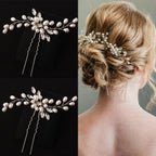 Crystal Pearl Bridal Tiaras Hairbands Hairpins Bridesmaid Diamante Hair Vine Accessories Wedding Jewelry 35cm Headwear Gorgeous Hair Accessories For Women Stevvex