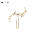 Crystal Pearl Bridal Tiaras Hairbands Hairpins Bridesmaid Diamante Hair Vine Accessories Wedding Jewelry 35cm Headwear Gorgeous Hair Accessories For Women Stevvex