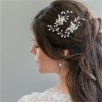 Crystal Pearl Bridal Tiaras Hairbands Hairpins Bridesmaid Diamante Hair Vine Accessories Wedding Jewelry 35cm Headwear Gorgeous Hair Accessories For Women Stevvex