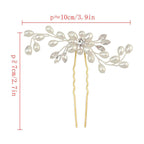 Crystal Pearl Bridal Tiaras Hairbands Hairpins Bridesmaid Diamante Hair Vine Accessories Wedding Jewelry 35cm Headwear Gorgeous Hair Accessories For Women Stevvex