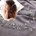 Crystal Pearl Bridal Tiaras Hairbands Hairpins Bridesmaid Diamante Hair Vine Accessories Wedding Jewelry 35cm Headwear Gorgeous Hair Accessories For Women Stevvex