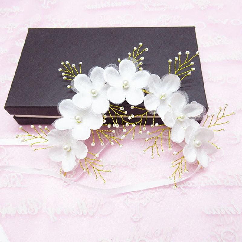 Crystal Pearl Hair Belt Wedding Bridal Hair Ornaments Hair Jewelry Decorations for Brides Wedding Gorgeous Hair Accessories For Women Stevvex