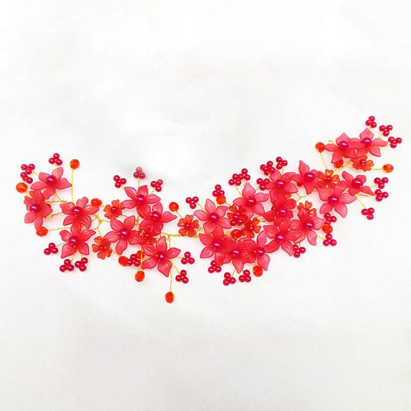 Crystal Pearl Hair Belt Wedding Bridal Hair Ornaments Hair Jewelry Decorations for Brides Wedding Gorgeous Hair Accessories For Women Stevvex
