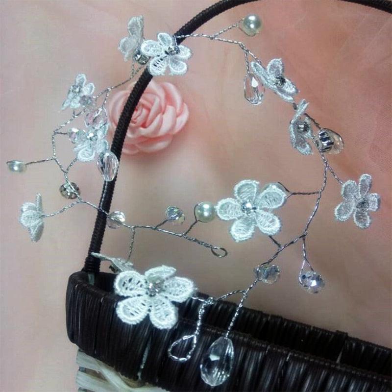 Crystal Pearl Hair Belt Wedding Bridal Hair Ornaments Hair Jewelry Decorations for Brides Wedding Gorgeous Hair Accessories For Women Stevvex