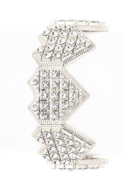 Crystal Pixie Heart Stretch Bracelet Adjustable Rhinestone