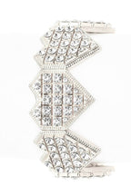 Crystal Pixie Heart Stretch Bracelet Adjustable Rhinestone