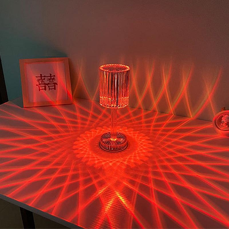 Crystal Table Lamp LED Diamond Touch Bedside Atmosphere Light RGB Remote Control Romantic Night Light Decorative Table Lamp Cute Study Lamps for Bedroom Décor Stevvex