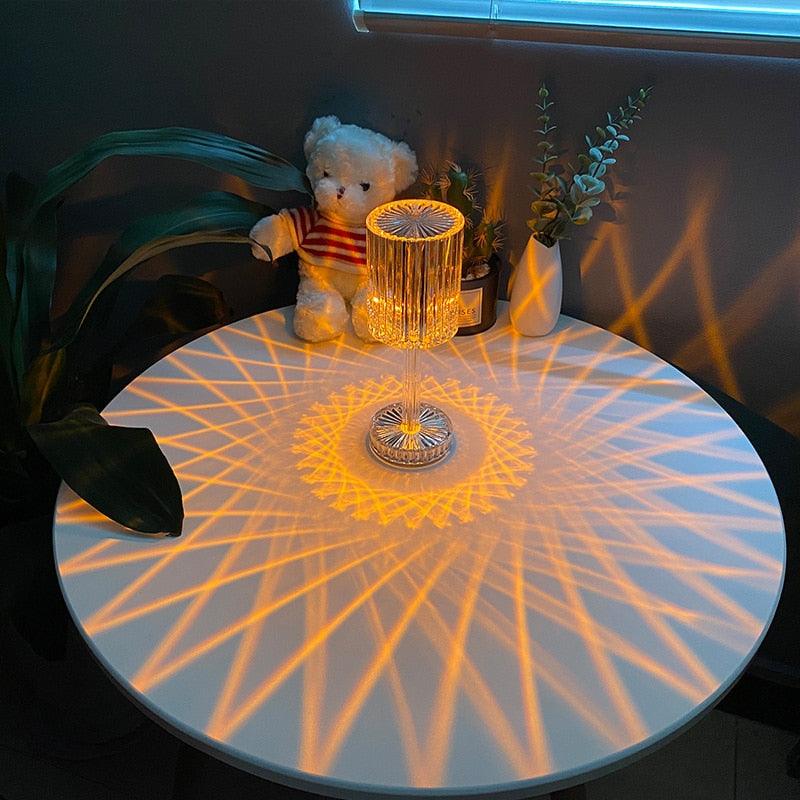 Crystal Table Lamp LED Diamond Touch Bedside Atmosphere Light RGB Remote Control Romantic Night Light Decorative Table Lamp Cute Study Lamps for Bedroom Décor Stevvex