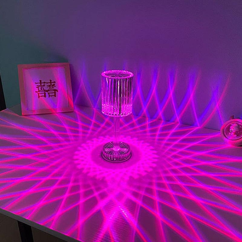 Crystal Table Lamp LED Diamond Touch Bedside Atmosphere Light RGB Remote Control Romantic Night Light Decorative Table Lamp Cute Study Lamps for Bedroom Décor Stevvex