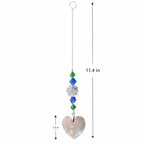 Crystal Wind Star Moon Pendant Handmade Sun Catcher Light Catcher Newly Designed Prism Crystal Colorful Light Prism Chandelier Glass Crystal Pendant Pearl Yarn Gift Handmade Garden Window Wedding Curtain Chandelier