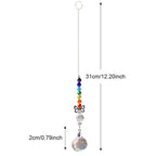 Crystal Wind Star Moon Pendant Handmade Sun Catcher Light Catcher Newly Designed Prism Crystal Colorful Light Prism Chandelier Glass Crystal Pendant Pearl Yarn Gift Handmade Garden Window Wedding Curtain Chandelier