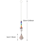 Crystal Wind Star Moon Pendant Handmade Sun Catcher Light Catcher Newly Designed Prism Crystal Colorful Light Prism Chandelier Glass Crystal Pendant Pearl Yarn Gift Handmade Garden Window Wedding Curtain Chandelier