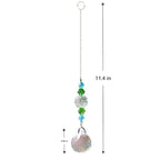 Crystal Wind Star Moon Pendant Handmade Sun Catcher Light Catcher Newly Designed Prism Crystal Colorful Light Prism Chandelier Glass Crystal Pendant Pearl Yarn Gift Handmade Garden Window Wedding Curtain Chandelier