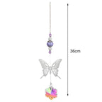 Crystal Wind Star Moon Pendant Handmade Sun Catcher Light Catcher Newly Designed Prism Crystal Colorful Light Prism Chandelier Glass Crystal Pendant Pearl Yarn Gift Handmade Garden Window Wedding Curtain Chandelier