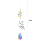 Crystal Wind Star Moon Pendant Handmade Sun Catcher Light Catcher Newly Designed Prism Crystal Colorful Light Prism Chandelier Glass Crystal Pendant Pearl Yarn Gift Handmade Garden Window Wedding Curtain Chandelier