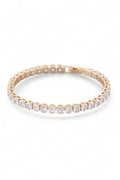 Cubic Zirconia Tennis Bracelet 7 Inch Sterling Silver