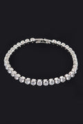 Cubic Zirconia Tennis Bracelet Gold Plated 7 Inches