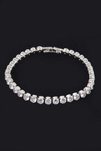 Cubic Zirconia Tennis Bracelet Gold Plated 7 Inches