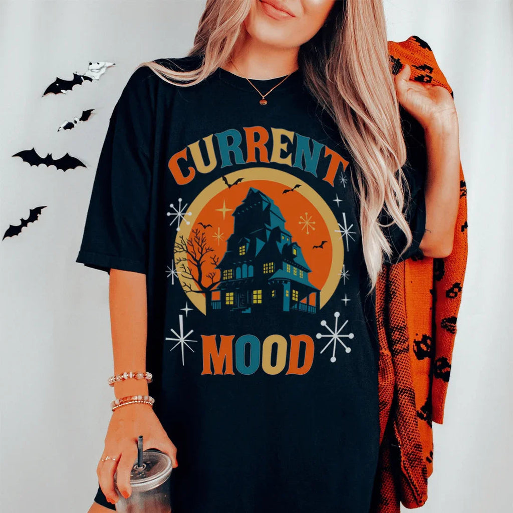 Current Mood Halloween Tee Peachy Sunday