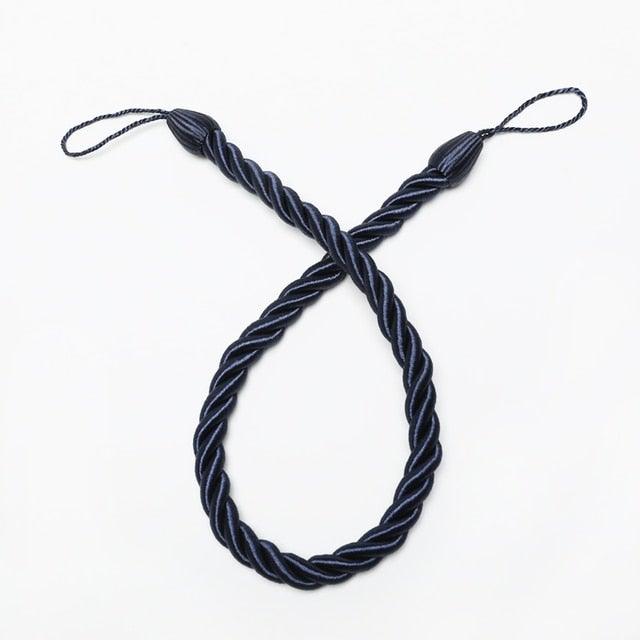 Curtain Tie Backs Gold Handmade Weave Curtain Holder Clip Buckle Rope Home Decorative Room Accessories Curtain Tieback Curtain Handmade Tiebacks Ropes Holdbacks 74CM Stevvex