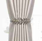 Curtain Tieback High Quality Elastic Holder Hook Buckle Clip Pretty And Fashion Polyester Decorative Home Accessories Leaves Curtain Holder Holdback For Window Drapery Convenient Office Home Decoration Buckle Holdbacks Curtain Straps Stevvex