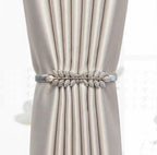 Curtain Tieback High Quality Elastic Holder Hook Buckle Clip Pretty And Fashion Polyester Decorative Home Accessories Leaves Curtain Holder Holdback For Window Drapery Convenient Office Home Decoration Buckle Holdbacks Curtain Straps Stevvex