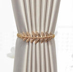 Curtain Tieback High Quality Elastic Holder Hook Buckle Clip Pretty And Fashion Polyester Decorative Home Accessories Leaves Curtain Holder Holdback For Window Drapery Convenient Office Home Decoration Buckle Holdbacks Curtain Straps Stevvex