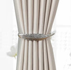 Curtain Tieback High Quality Elastic Holder Hook Buckle Clip Pretty And Fashion Polyester Decorative Home Accessories Leaves Curtain Holder Holdback For Window Drapery Convenient Office Home Decoration Buckle Holdbacks Curtain Straps Stevvex